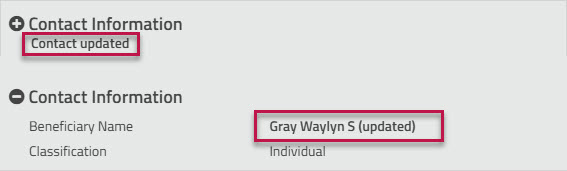 Connection Updated Information
