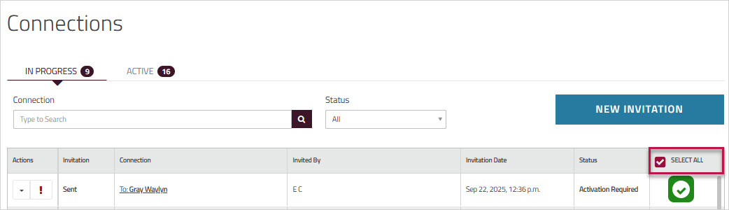 Connections Activaton Required