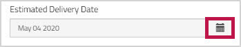 Estimated Deliver Date calendar icon