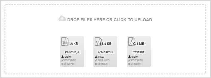 Attachments section of the Make Payment page showing 3 attachments