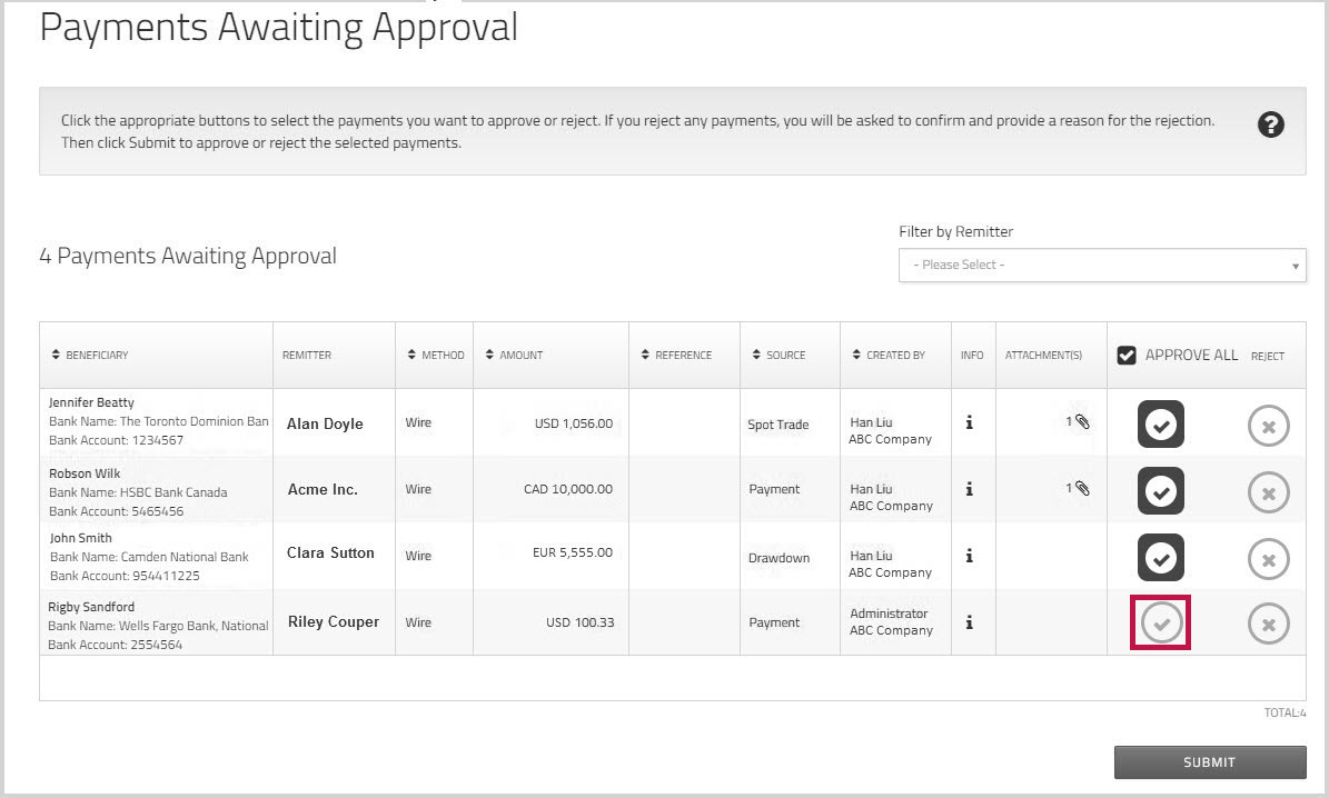 Payments Awaiting Approval