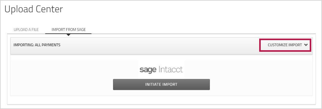 Customize Sage Import