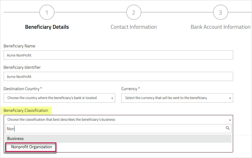 NonProfit Beneficiary Classification
